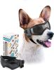 Dog Goggles Small Breed; Easy Wear Small Dog Sunglasses; Adjustable UV Protection Puppy Sunglasses for Small to Medium Dog - Black