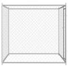 Outdoor Dog Kennel 76"x76"x72.8" - Silver