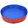 Pet Dog Bath Foldable Dog Swimming Pool PVC - Red - 63"x11.8"