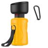 Portable Dog Water Bottle Foldable Pet Feeder Bowl Water Bottle Pets Outdoor Travel Drinker Bowls Drinking Bowl Puppy BPA Free - Yellow 500ml - Wholes