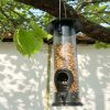 Automatic bird feeder; suspended hummingbird feeder for Garden Yard Outdoor Decoration - Black