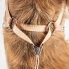 Pet Life Luxe 'Furracious' 2-In-1 Mesh Reversed Adjustable Dog Harness-Leash W/ Removable Fur Collar - Khaki - X-Small