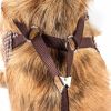 Pet Life Luxe 'Houndsome' 2-In-1 Mesh Reversible Plaided Collared Adjustable Dog Harness-Leash - Large