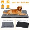 Dog Bed Mat Comfortable Fleece Pet Dog Crate Carpet Reversible Pad Joint Relief  S Size - S