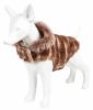 Pet Life Luxe 'Tira-Poochoo' Tiramisu Patterned Mink Dog Coat Jacket - X-Small