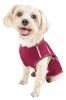 Pet Life Active 'Racerbark' 4-Way Stretch Performance Active Dog Tank Top T-Shirt - Maroon - X-Small