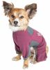 Dog Helios 'Rufflex' Mediumweight 4-Way-Stretch Breathable Full Bodied Performance Dog Warmup Track Suit - Pink - X-Small