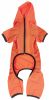 Pet Life Active 'Pawsterity' Heathered Performance 4-Way Stretch Two-Toned Full Bodied Hoodie - Orange - X-Large