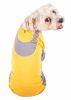 Pet Life Active 'Warm-Pup' Heathered Performance 4-Way Stretch Two-Toned Full Body Warm Up - Orange - X-Large