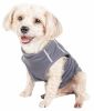 Pet Life Active 'Racerbark' 4-Way Stretch Performance Active Dog Tank Top T-Shirt - Grey - X-Large