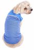 Pet Life Active 'Aero-Pawlse' Heathered Quick-Dry And 4-Way Stretch-Performance Dog Tank Top T-Shirt - Blue - Medium