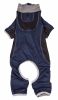 Pet Life Active 'Warm-Pup' Heathered Performance 4-Way Stretch Two-Toned Full Body Warm Up - Navy - Large