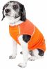 Pet Life Active 'Aero-Pawlse' Heathered Quick-Dry And 4-Way Stretch-Performance Dog Tank Top T-Shirt - Orange - Medium