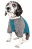 Pet Life Active 'Hybreed' 4-Way Stretch Two-Toned Performance Dog T-Shirt - Teal - Small