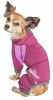 Dog Helios 'Namastail' Lightweight 4-Way Stretch Breathable Full Bodied Performance Yoga Dog Hoodie Tracksuit - Pink - Medium