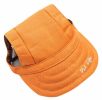 Pet Life 'Cap-Tivating' Uv Protectant Adjustable Fashion Dog Hat Cap - Orange - Medium