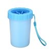 Pet Dog cat Paw Cleaner Cup Outdoor portable Soft Silicone Combs Quickly Wash Foot Cleaning Bucket Pet Foot Wash Tools - Blue - L