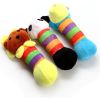 Funny Lion Giraffe Panda Shape Dog Toys Bite Resistant Short Plush Small Large Dog Squeaking Sound Toys Pet Supplies - as the picture