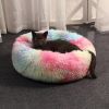 Soft Dog Bed Cat Beds Cat Sleeping Plush Mat Cushion Kitten Nest Sofa Kennel For Puppy Colorful Fluffy Warm Comfortable Pet Bed - grey - 40cm