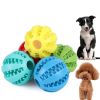 Dog Squeaky Ball Toy; Pet Chew Toy For Dog; Tooth Cleaning Ball Bite Resistant Pet Supplies - Green - 2.7Inch