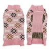 Autumn-Winter Vintage Jacquard Dress for Pet Dogs - Pink sweaterM