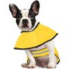 Reflective Dog Raincoat Hooded Slicker Poncho for Small to X-Large Dogs and Puppies; Waterproof Dog Clothing - Yellow - Large