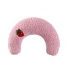 Cat U-shaped pillow protection cervical vertebra deep sleep pet pillow dog cat pillow dog dog toy cat toy - Pink - 24*20*7cm