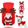 2021 New Pet Clothes Fall/winter Flannel Warm Festive Dress Elk Christmas Dress - as the picture - L-2