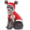 2021 New Pet Clothes Fall/winter Flannel Warm Festive Dress Elk Christmas Dress - as the picture - M-2