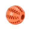 Dog Squeaky Ball Toy; Pet Chew Toy For Dog; Tooth Cleaning Ball Bite Resistant Pet Supplies - Orange - 2.7Inch