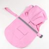 Dog Raincoats for Large Dogs with Reflective Strip Hoodie; Rain Poncho Jacket for Dogs - D4-Pink - [XS]