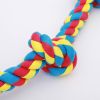 Pet dog knot toy chew resistant big dog dog toy knot dog bite rope pet supplies cat toy dog toy - Color Random