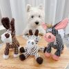 Dog Squeaks Toys; Plush Chewing Toys; Puppy Chewing Toys; Cute Animal Shaped Toys For Dogs - Gray Donkey