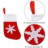 2PC Mini Christmas Stockings Xmas Party Table Knife Spoon Fork Bag Christmas Sock Decoration Tableware Bags Hanging Ornament - red