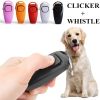 Dog Whistle Clicker; Dog Training Whistle; Dog Behavior Training Tool With Keychain - Pink