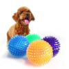 Pet Dog Toys Cat Puppy Sounding Toy Polka Squeaky Tooth Cleaning Ball TPR Training Pet Teeth Chewing Toy Thorn Balls Accessories - Blue - S-6.5CM