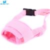 Breathable dog mouth cover; universal for big and small dogs; adjustable velcro - Pink [basic] - XL code