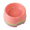 1Pc High Quality Solid Color Pet Bowls Candy-Colored Lightweight Plastic Single Bowl Small Dog Cat Pet Bowl Pet Feeding Supplies - brown - S