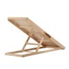 39" Long Wooden Pet Ramp, Folding Dog Cat Ramp with Height Adjustment From 15.8" to 23.6" and Non-Slip Mat for Bed Couch, Natural - Natural