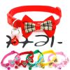 Bowknot Cat Collars; Pet Collar With Bell & Buckle; Cute Pet Supplies For Decoration - Red - M