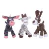 Dog Squeaks Toys; Plush Chewing Toys; Puppy Chewing Toys; Cute Animal Shaped Toys For Dogs - Gray Donkey