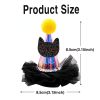 Dog Hat Pet Halloween Hat Cat Hat Accessories Pet Headgear Christmas Halloween Hat Adjustable Dog Accessories Halloween - black