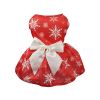 Christmas Pet Clothing Vest Skirt Christmas Print Matching Pet Dog Clothing For Small & Medium Dogs - Red - M