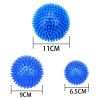 Pet Dog Toys Cat Puppy Sounding Toy Polka Squeaky Tooth Cleaning Ball TPR Training Pet Teeth Chewing Toy Thorn Balls Accessories - Blue - M-9CM