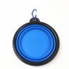 2PCS Folding Bowl Outdoor Portable Dog Bowl Drinking Bowl Dog Bowl Cat Bowl Pet accompanying Cup Dog Bowl - (2pcs)Small buckle 350ml - blue