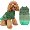 Horizontal Two-Legged Pet Warm Knit Striped Color Knit - GreenXL