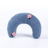 Cat U-shaped pillow protection cervical vertebra deep sleep pet pillow dog cat pillow dog dog toy cat toy - blue - 24*20*7cm