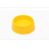 1Pc High Quality Solid Color Pet Bowls Candy-Colored Lightweight Plastic Single Bowl Small Dog Cat Pet Bowl Pet Feeding Supplies - yellow - S