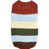 Horizontal Two-Legged Pet Warm Knit Striped Color Knit - BrownM