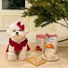 Christmas Pet Dress For Small Medium Dog; New Year Non-elastic Dog Dress ; Winter Pet Apparel - Red - XS